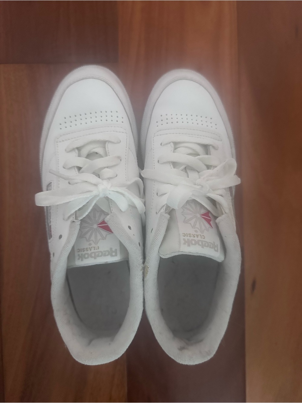 Reebok White Low-Top Leather Sneakers